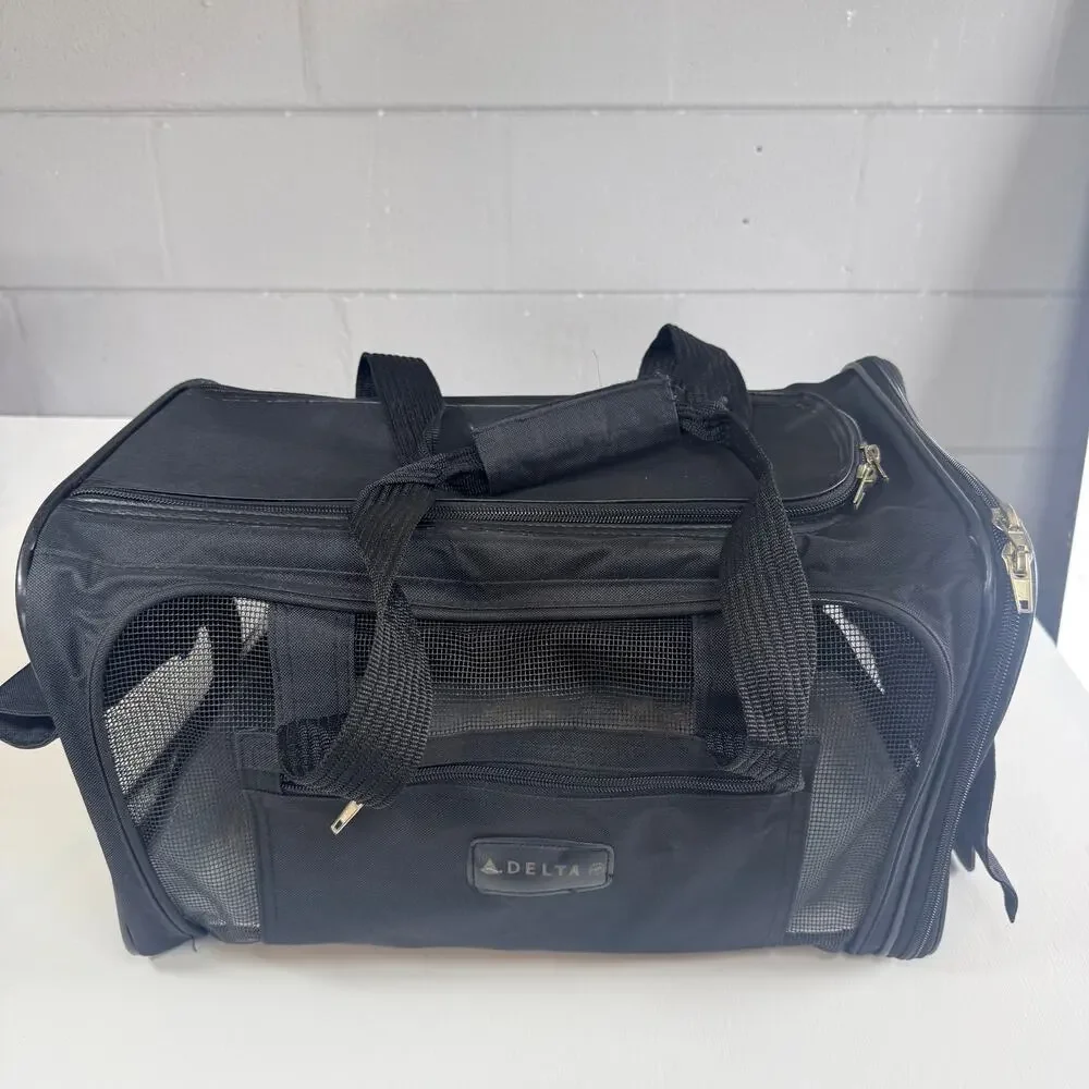 Sherpa Delta Airline Approved Travel Pet Carrier Medium Black -Under Seat Travel